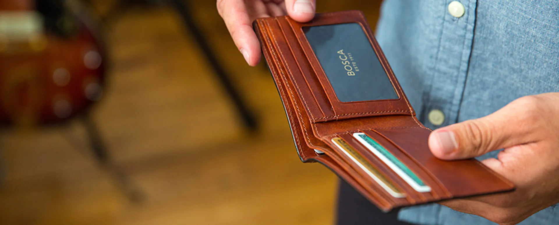 Wallets Men Button Italian Leather Wallets for Men