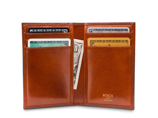 Italia Old Leather Vertical Card Case