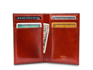 Italia Old Leather Vertical Card Case