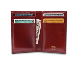 Italia Old Leather Vertical Card Case