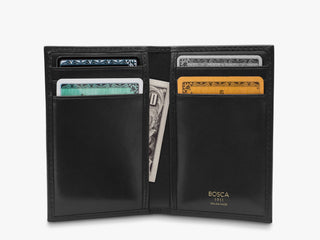 Italia Old Leather Vertical Card Case