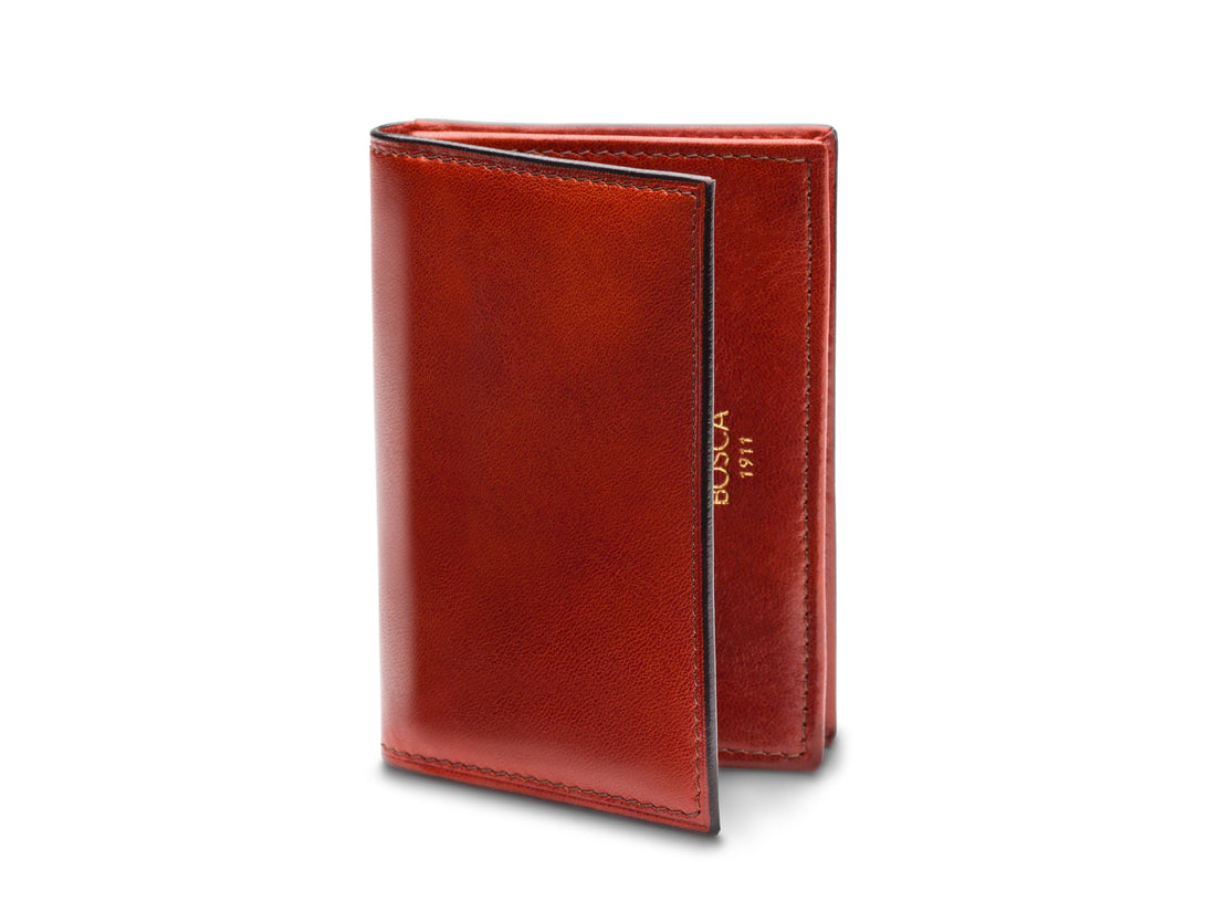 Old Leather Full Gusset, 2 Pkt Card Case W/ I.D.