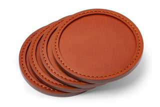 Vachetta Round Coasters - Set of 4
