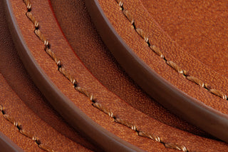 Vachetta Round Coasters - Set of 4