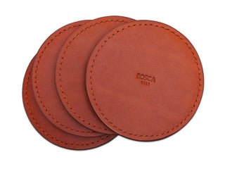 Vachetta Round Coasters - Set of 4