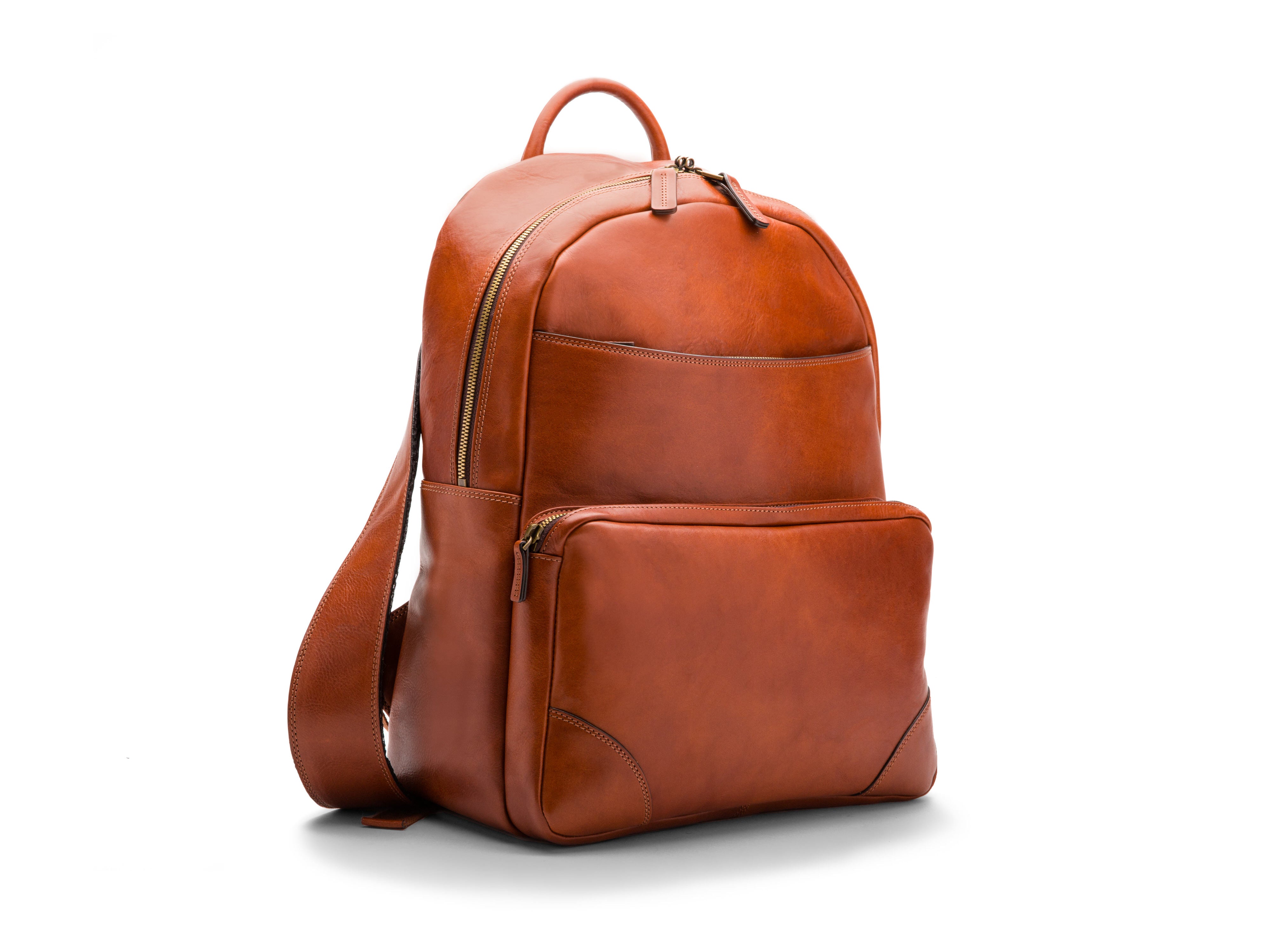 bosca leather backpack Bosca Dolce Backpack (Amber)