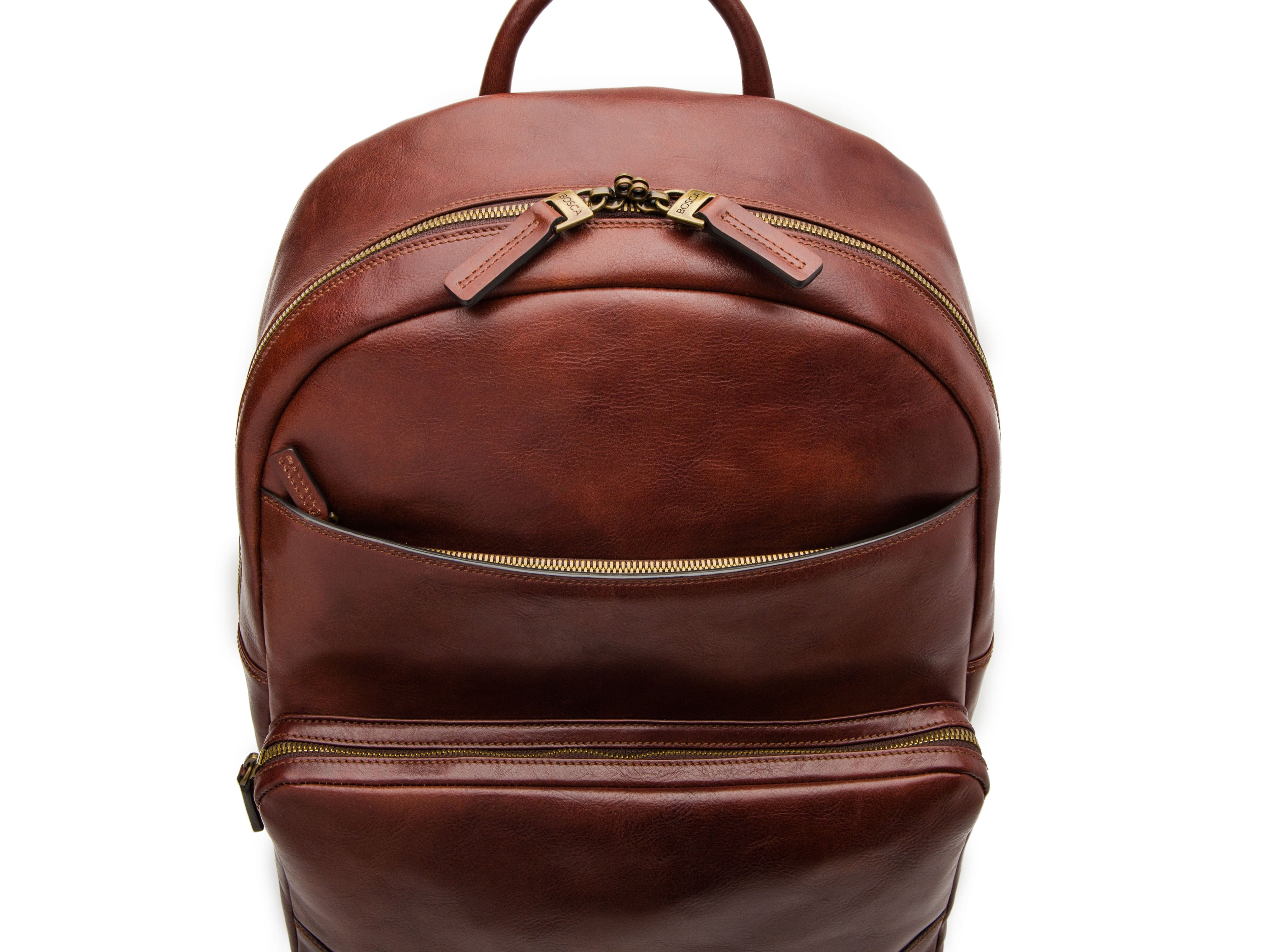 boscha leather backpack Bosca Dolce Backpack (Amber)