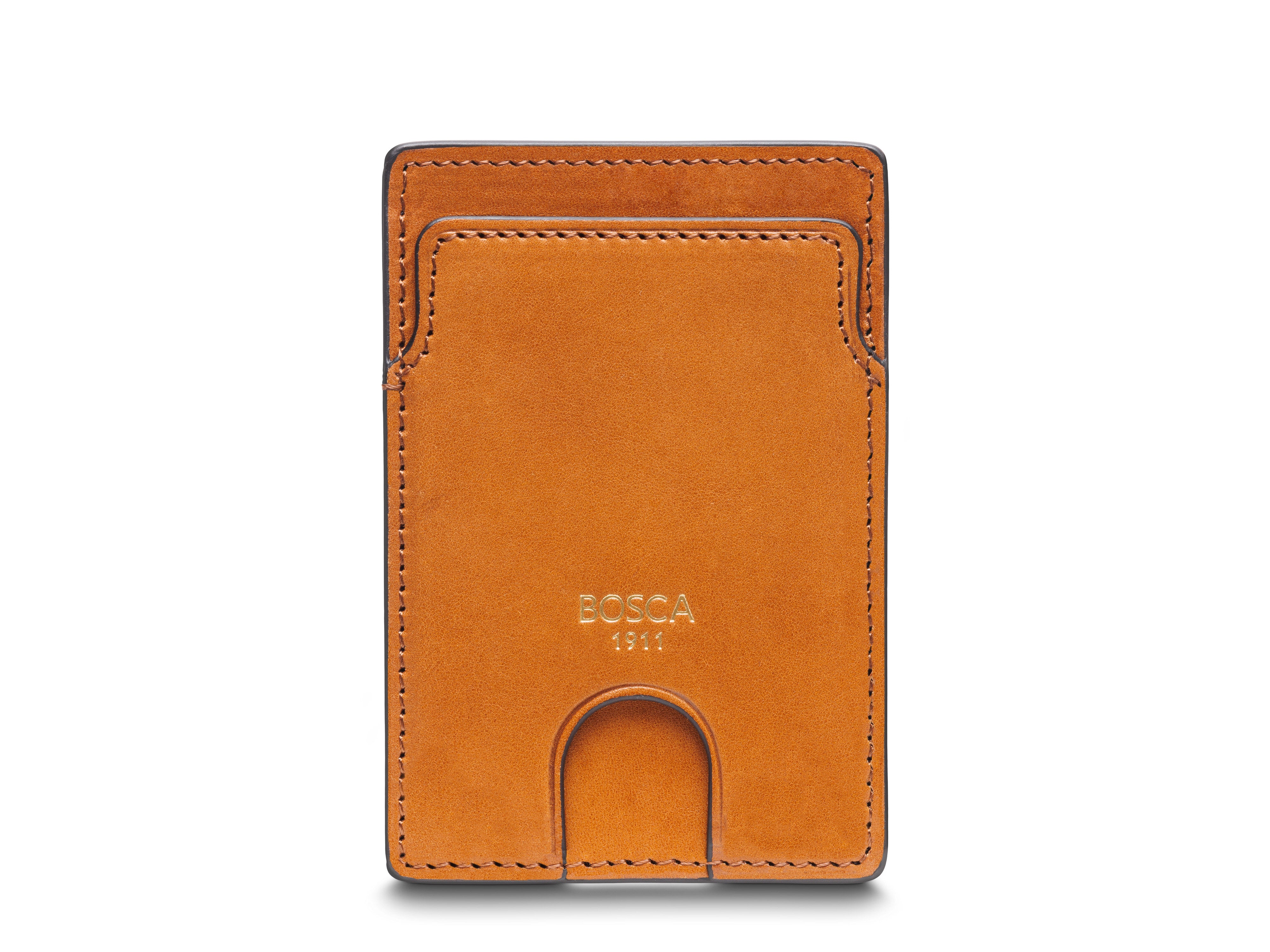 Slim Card Case Bosca Elegant Leather Card Holder