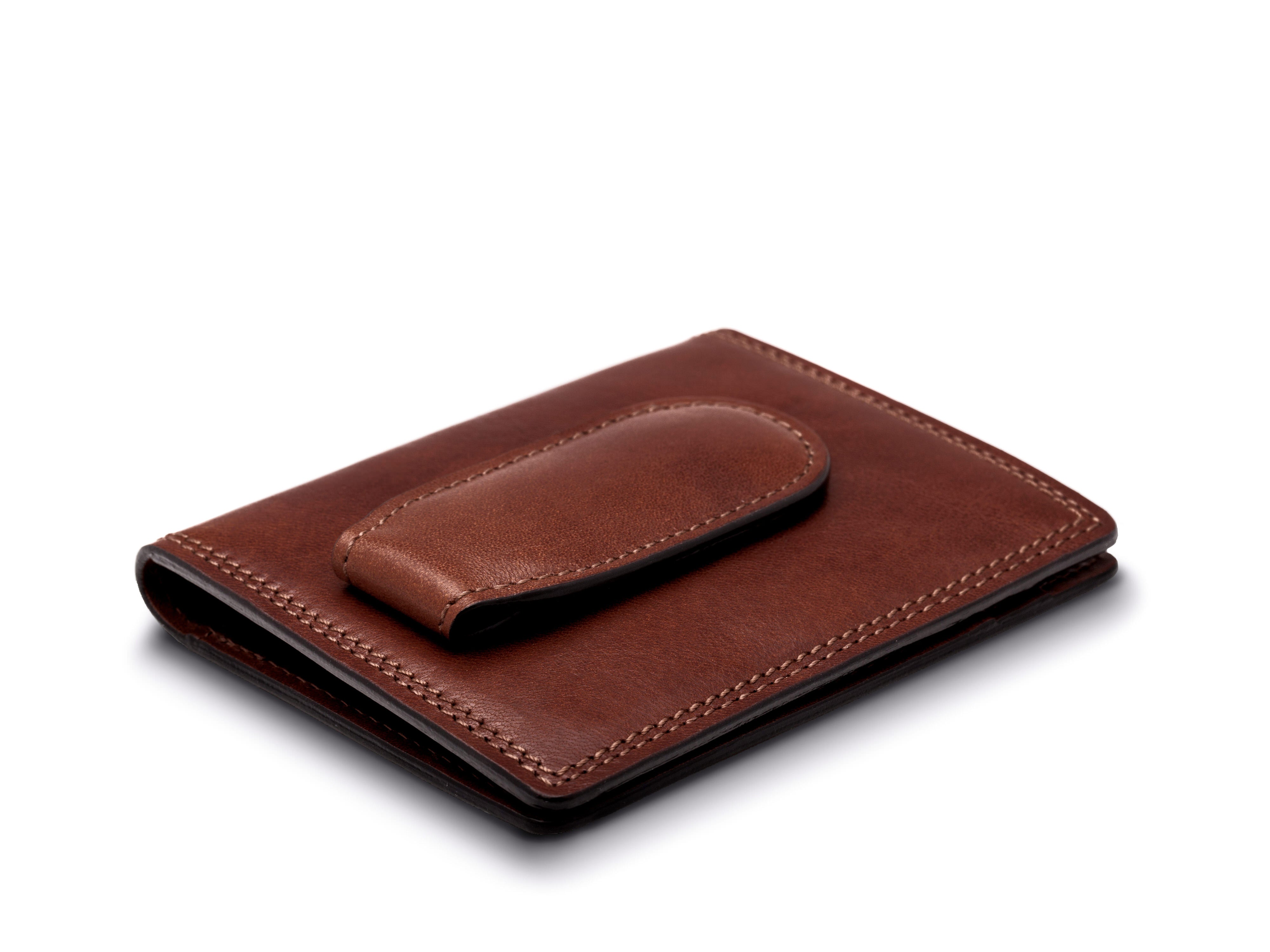 Bosca Men's Dolce Deluxe Front Pocket Wallet – Italian Leather, Slim Bifold, Magnetic Money Clip, Black