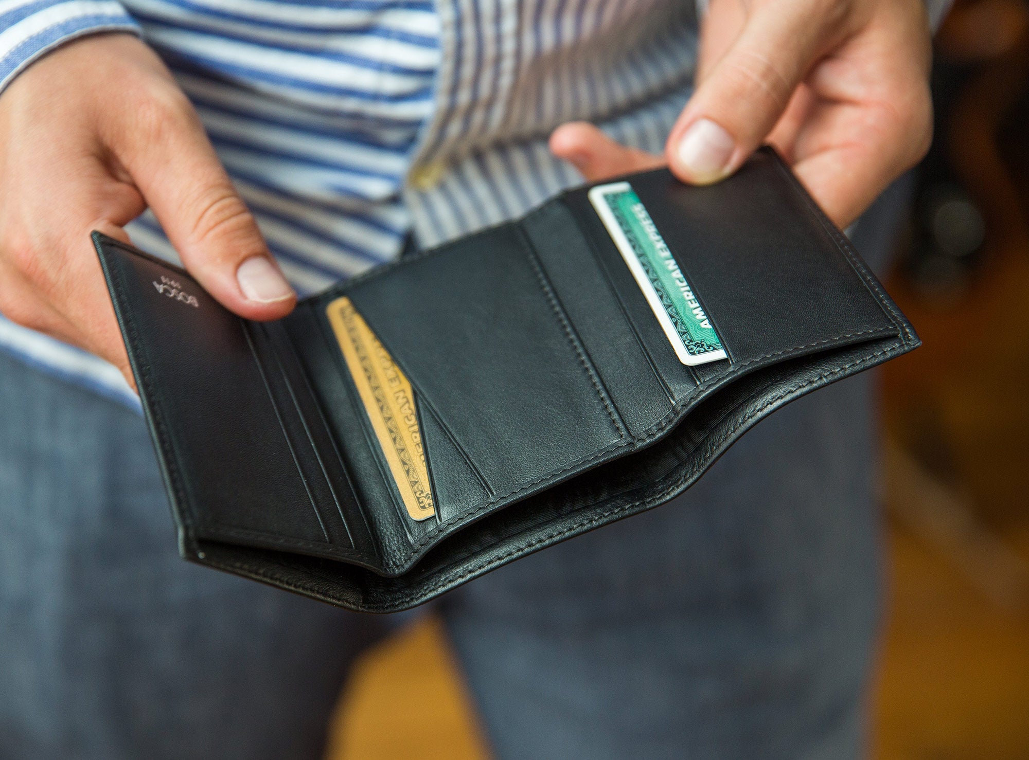 Nappa Vitello Single I.D. Trifold